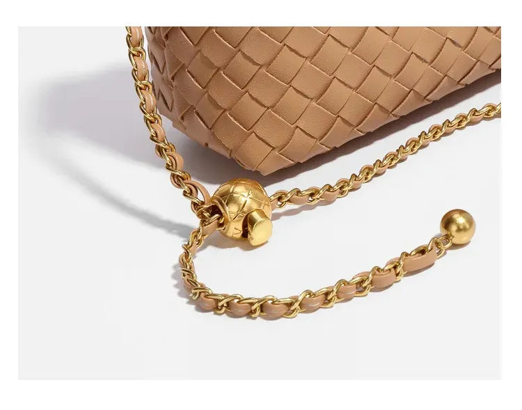 Bolsa em Tressê Crossbody Liandra Off-White