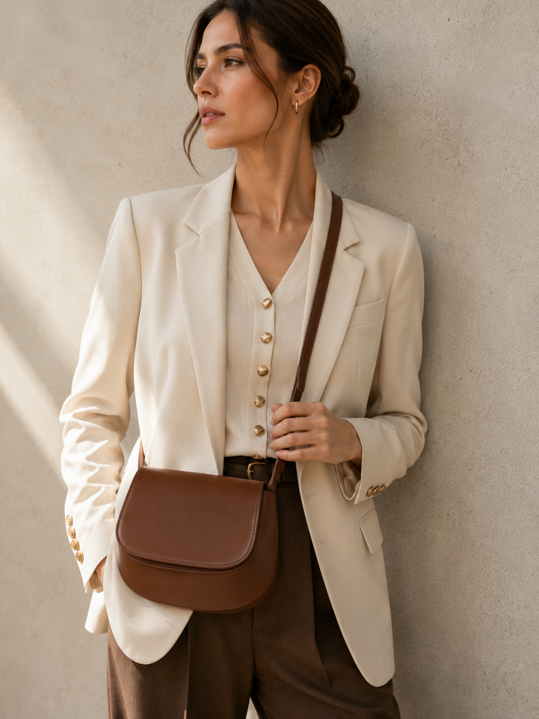 Bolsa Satchel em Couro Olivia