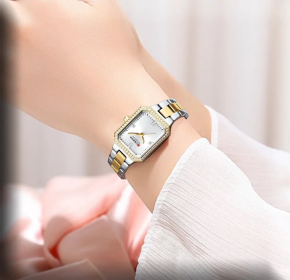 Relógio Aço Inoxidável Square