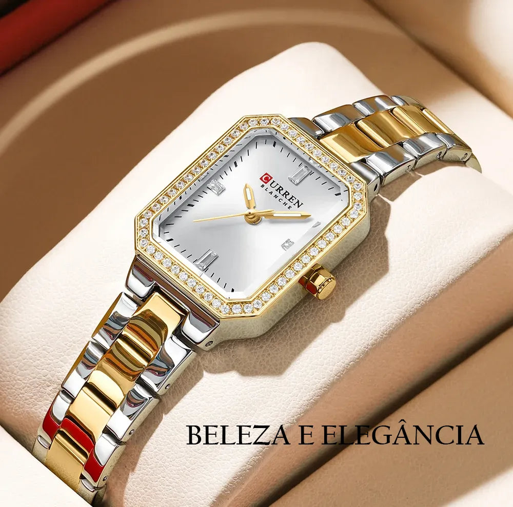 Relógio Aço Inoxidável Square