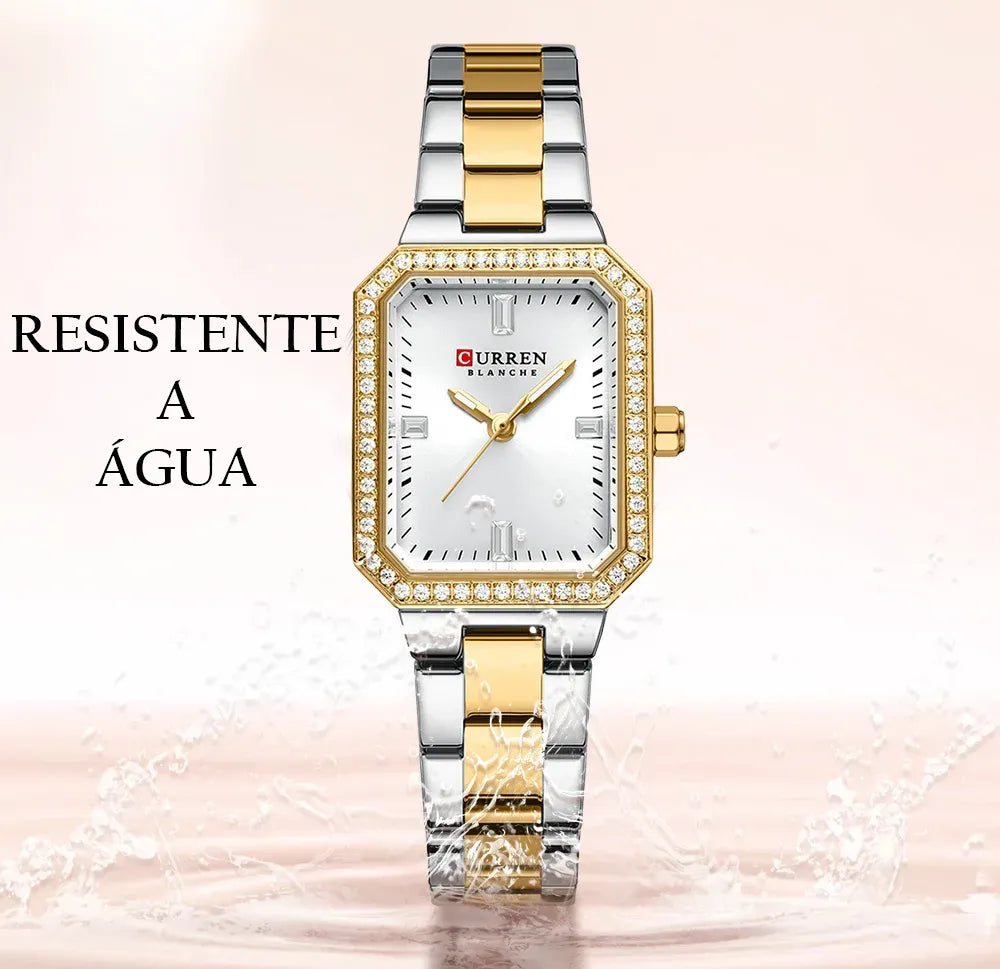 Relógio Aço Inoxidável Square