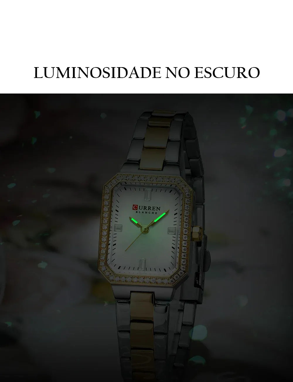 Relógio Aço Inoxidável Square