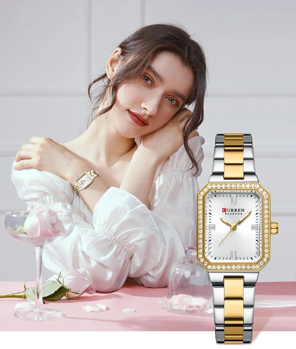 Relógio Aço Inoxidável Square