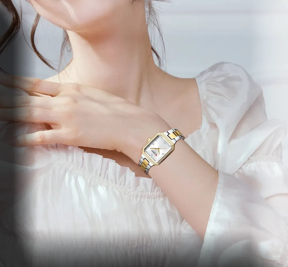 Relógio Aço Inoxidável Square