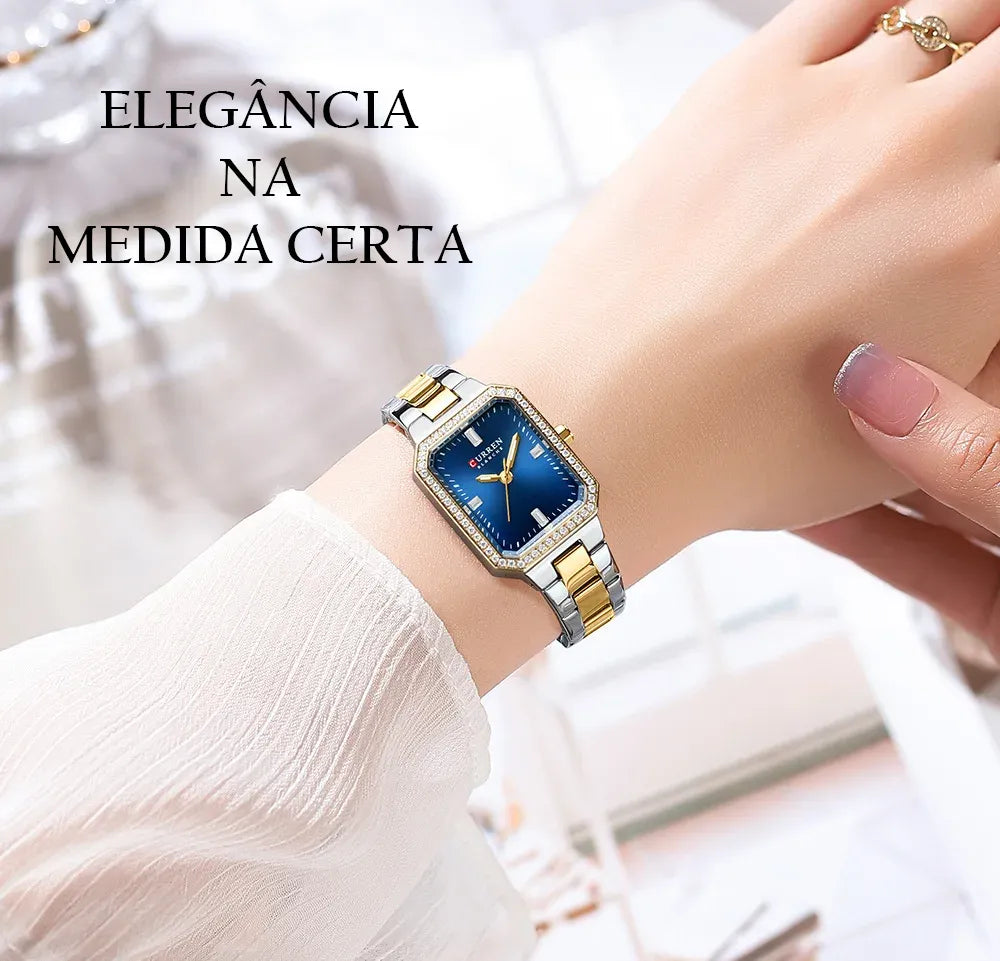 Relógio Aço Inoxidável Square