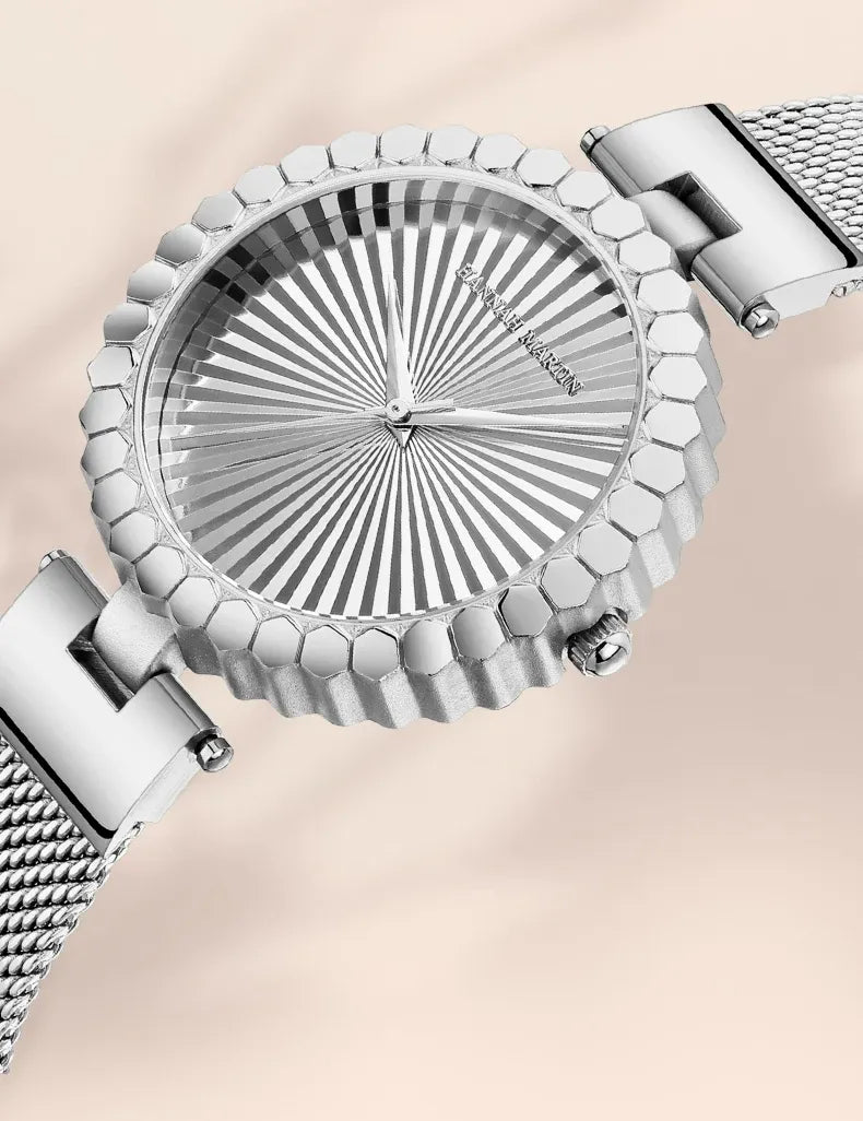 Relógio Aço Inoxidável Flower