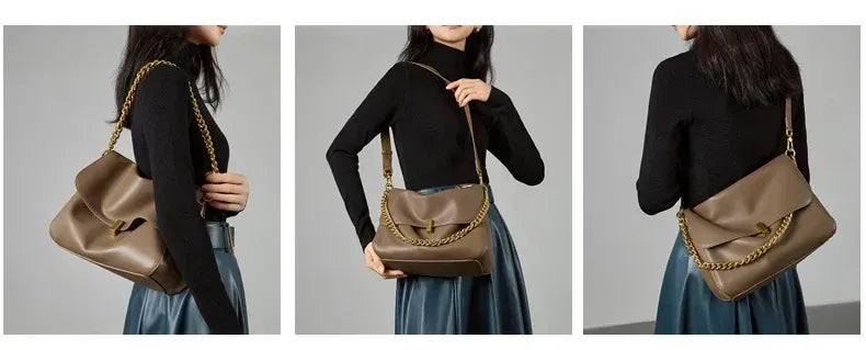 Bolsa de Ombro Couro Legítimo Viena