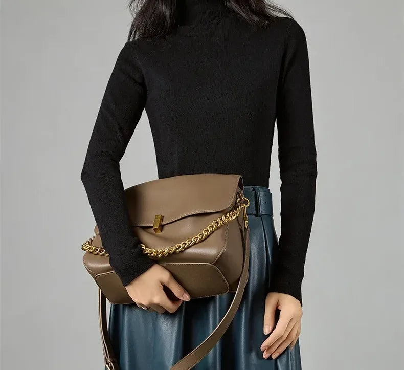 Bolsa de Ombro Couro Legítimo Viena